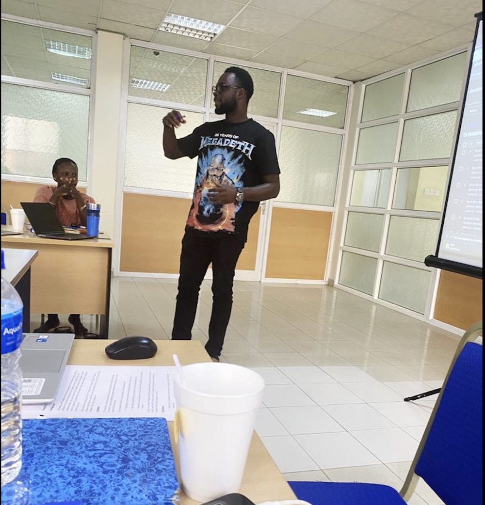 Jambarr360 trainer leading an on-site cybersecurity awareness session